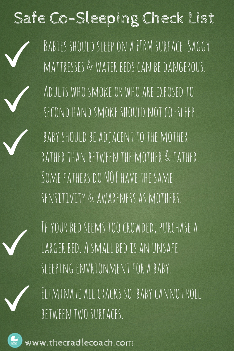 Safe Co Sleeping Check List Welcome To The Cradle Coach 