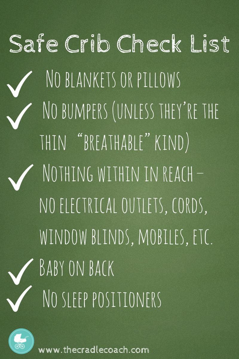 Safe Crib Check List to The Cradle Coach